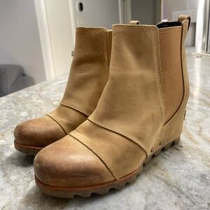 Sorel Lea Wedge Leather Boots Women’s 7.5